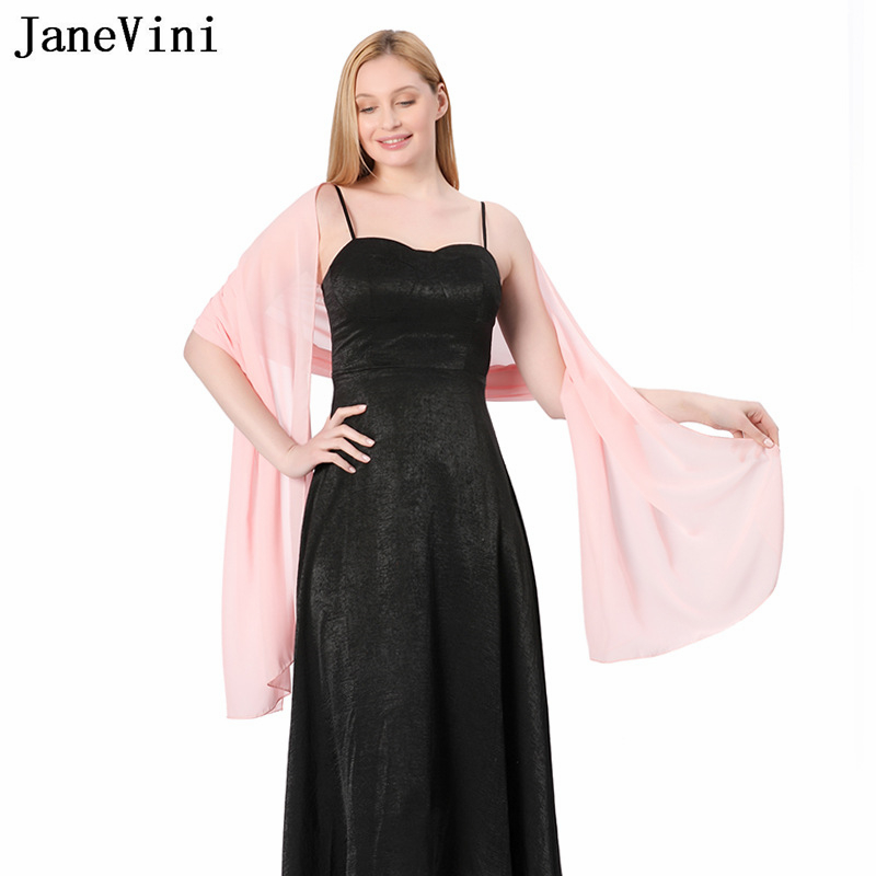 JaneVini Elegant Pink Chiffon  - Stole Wedding Shawl review and price