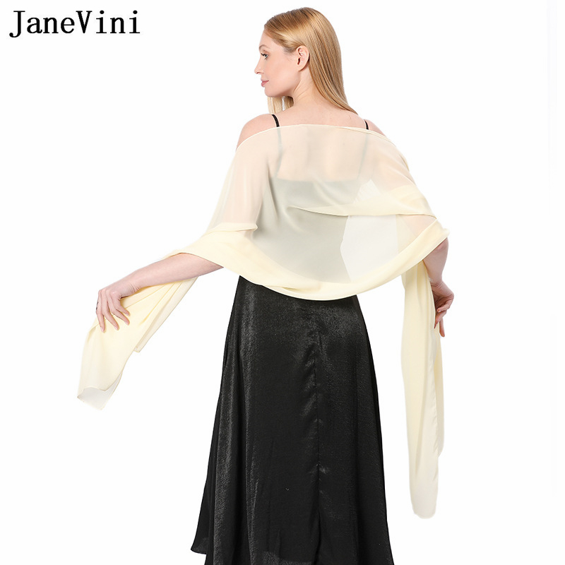 JaneVini Elegant Pink Chiffon  - Stole Wedding Shawl review and price