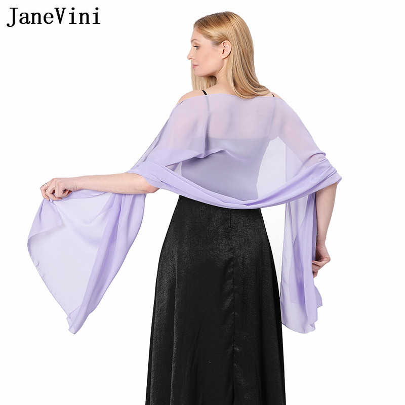 JaneVini Elegant Pink Chiffon  - Stole Wedding Shawl review and price