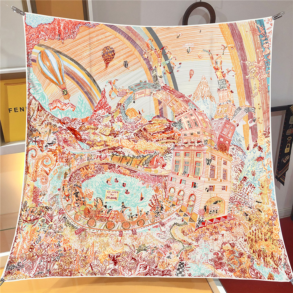 New 90cm Luxury Brand Square S - Silk Neck Scarf review and price