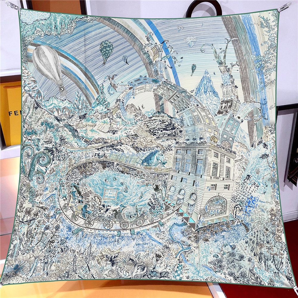 New 90cm Luxury Brand Square S - Silk Neck Scarf review and price
