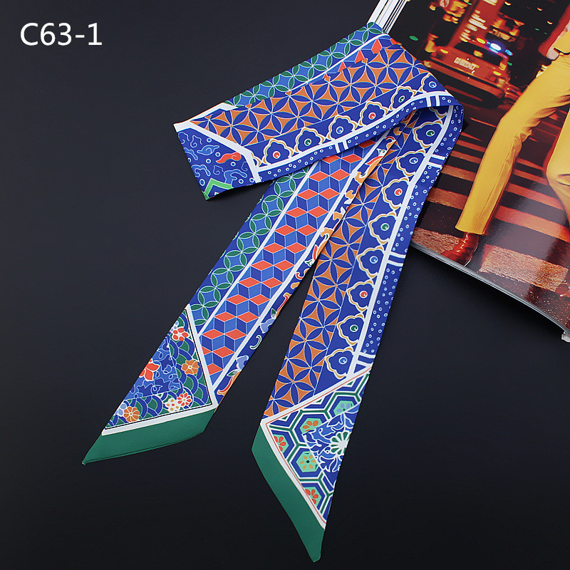 New Geometric Floral Print Sil - Silk Neck Scarf review and price