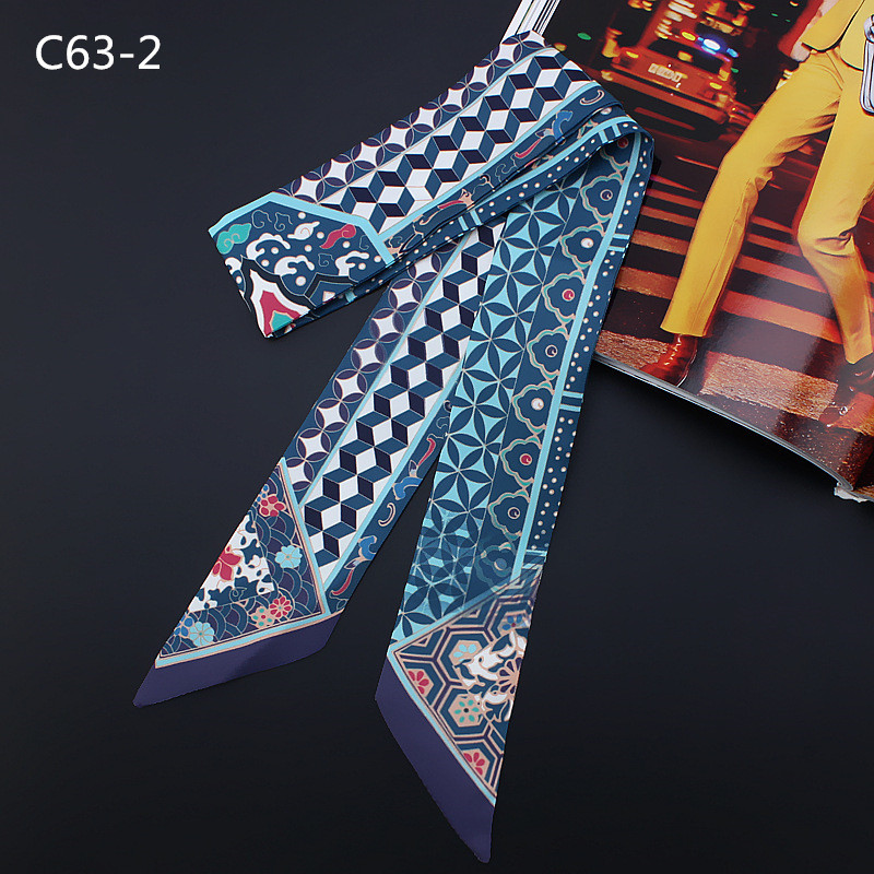 New Geometric Floral Print Sil - Silk Neck Scarf review and price