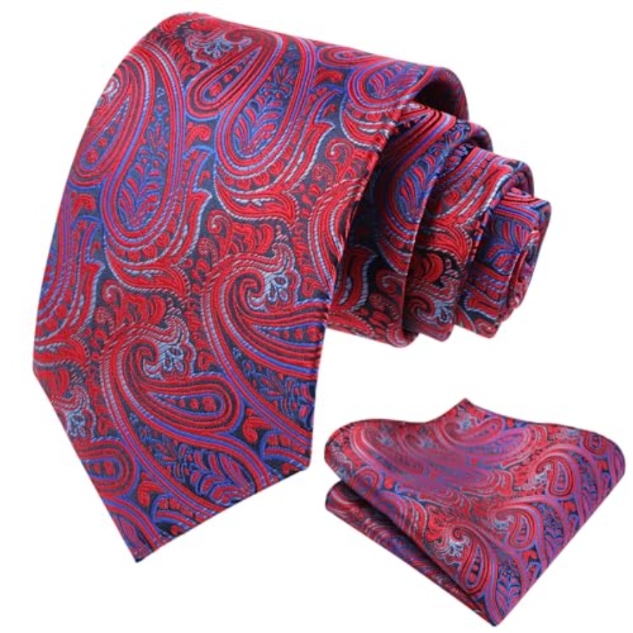 Mens Gradient Paisley Necktie  - Pocket Square Set review and price