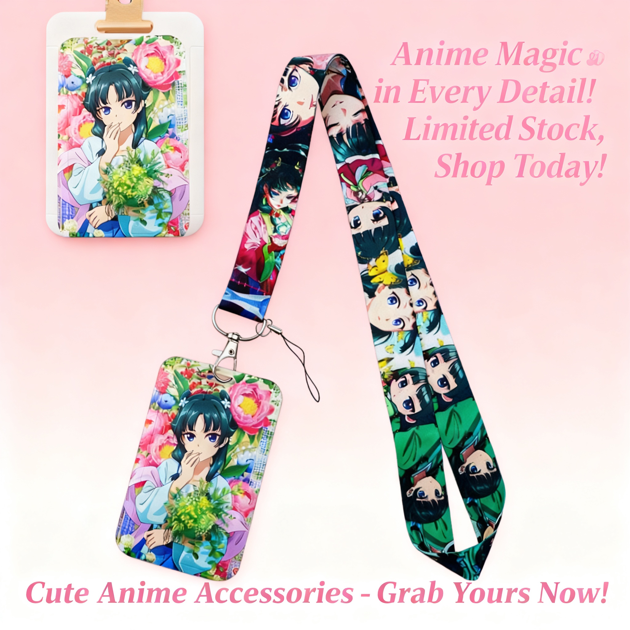 Cute Anime Girl Lanyard Neck S - Lanyard Badge Holder review and price