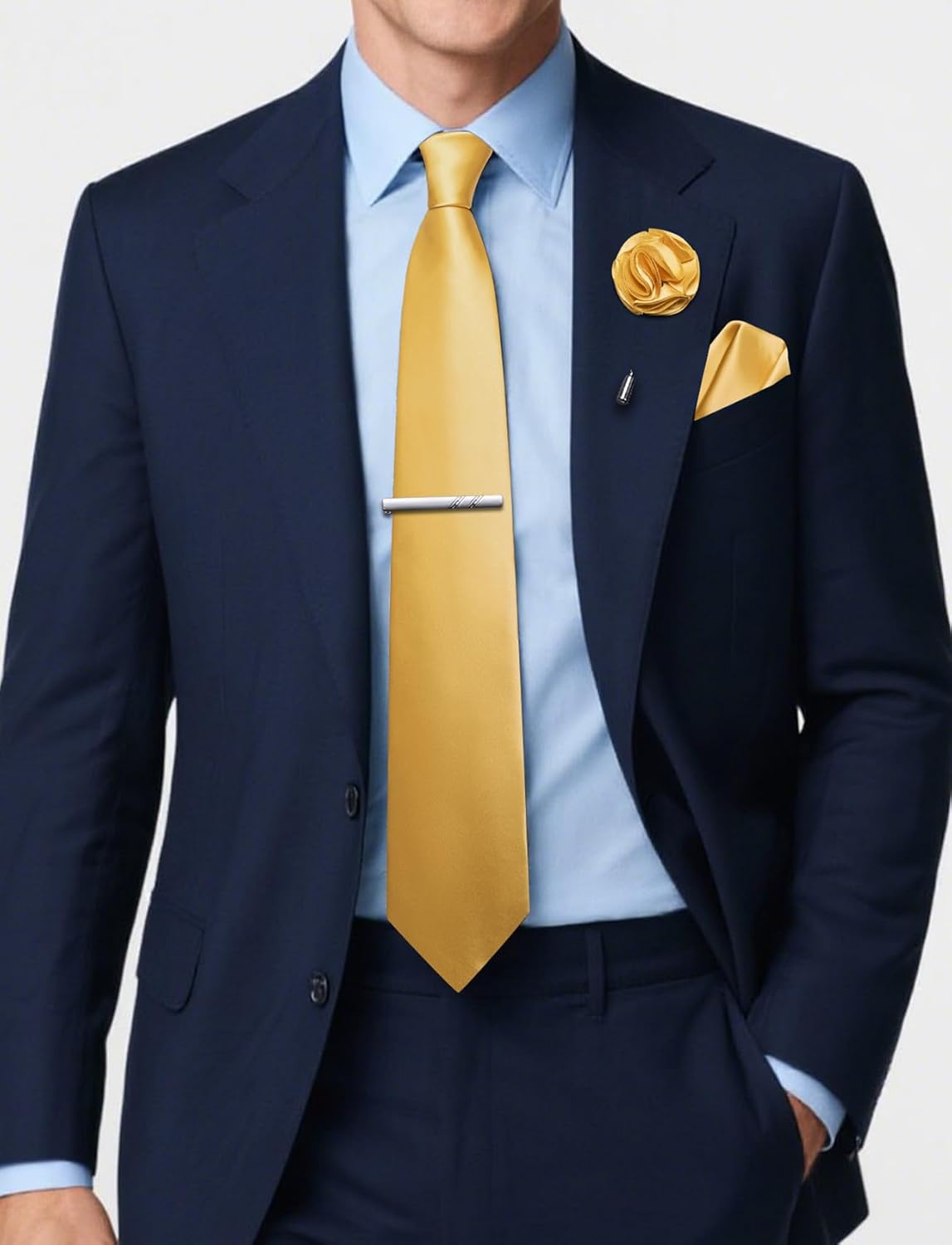 5Pcs Men's Silk Satin Tie Set  - Pocket Square Set review and price