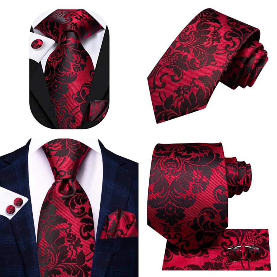 Silk Ties for Men Plaid Paisle - Pocket Square Set review and price