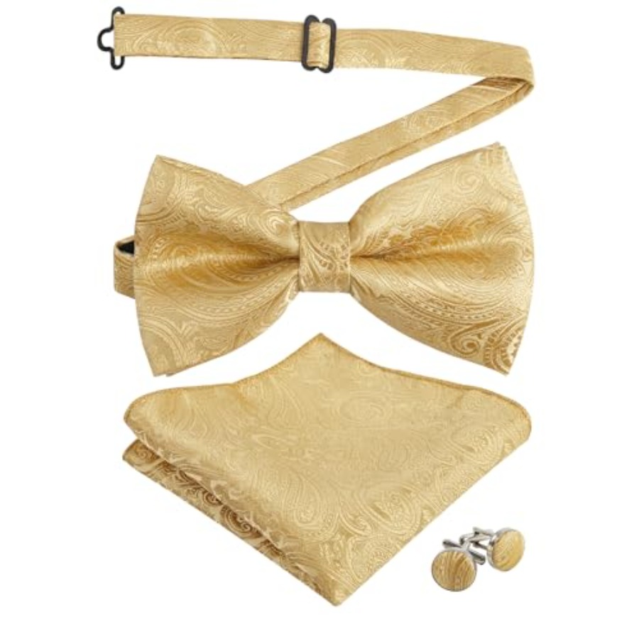 Mens Paisley Bow Tie, Pocket S - Pocket Square Set review and price
