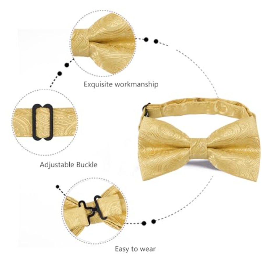 Mens Paisley Bow Tie, Pocket S - Pocket Square Set review and price