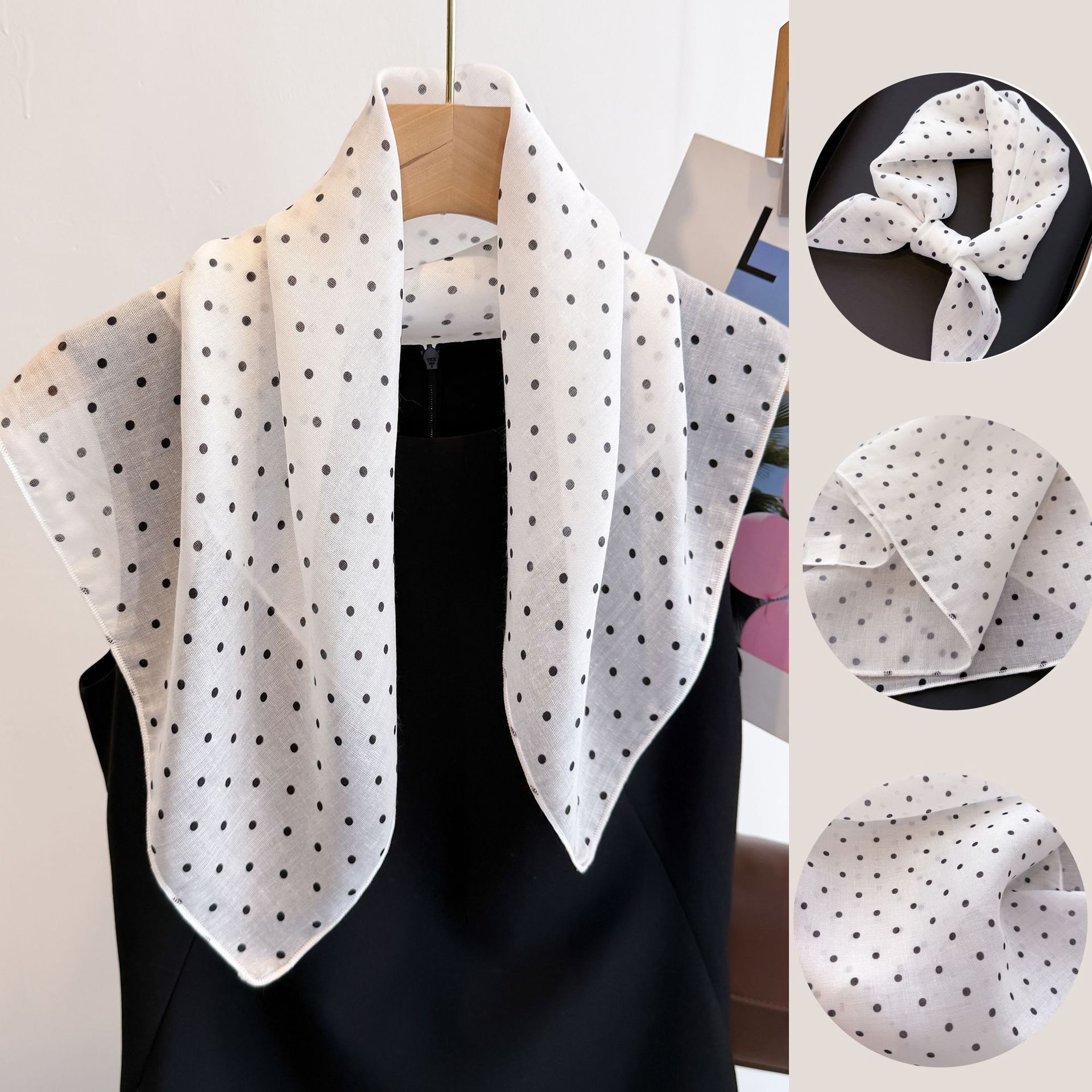 50cm Cotton Linen Square Scarf - Bandana Cotton review and price