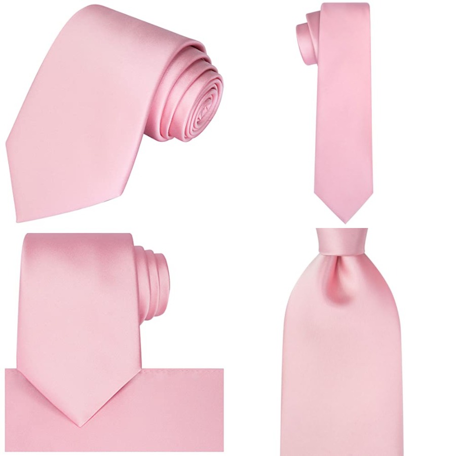 Satin Tie Set Solid Ties Mens  - Pocket Square Set review and price