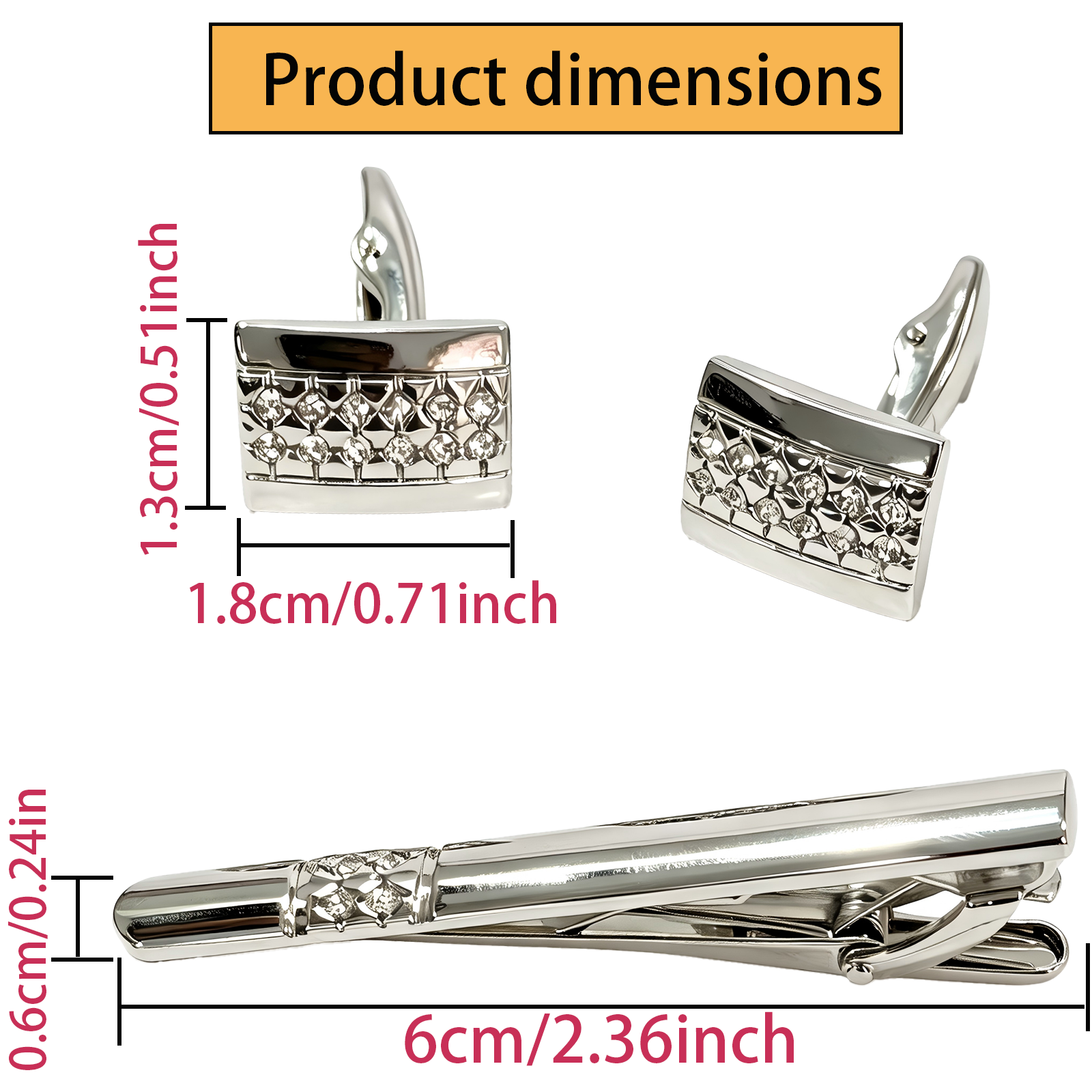 Mens Cufflinks & Tie Clip Set  - Tie Bar Set Gift review and price