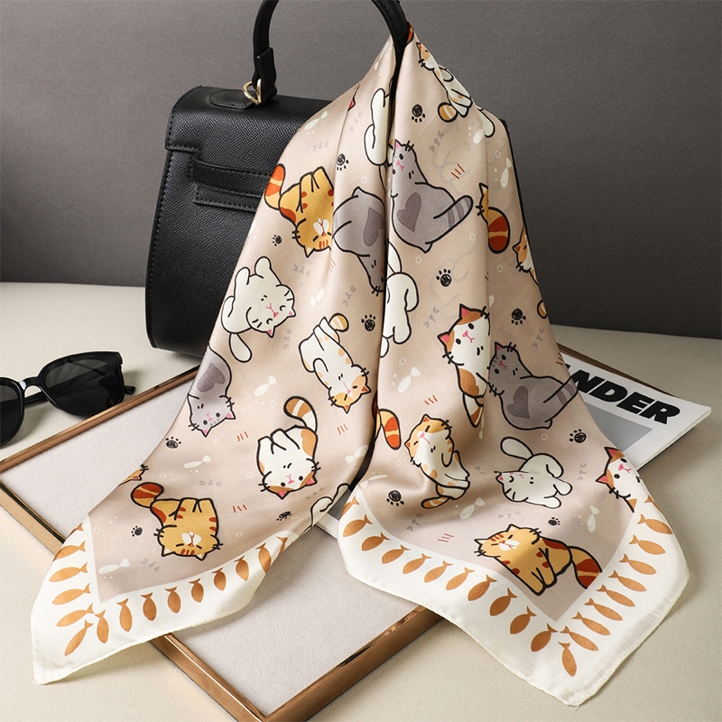 Luxury Silk Shawl Fat Cat Squa - Head Wrap Turban review and price