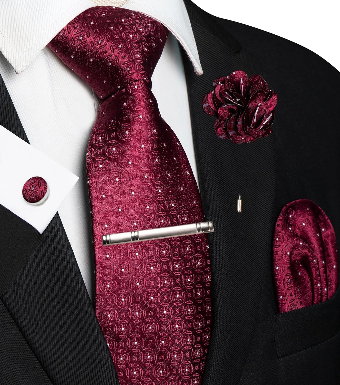 5PCS Men's Tie Set with Pocket - Pocket Square Set review and price