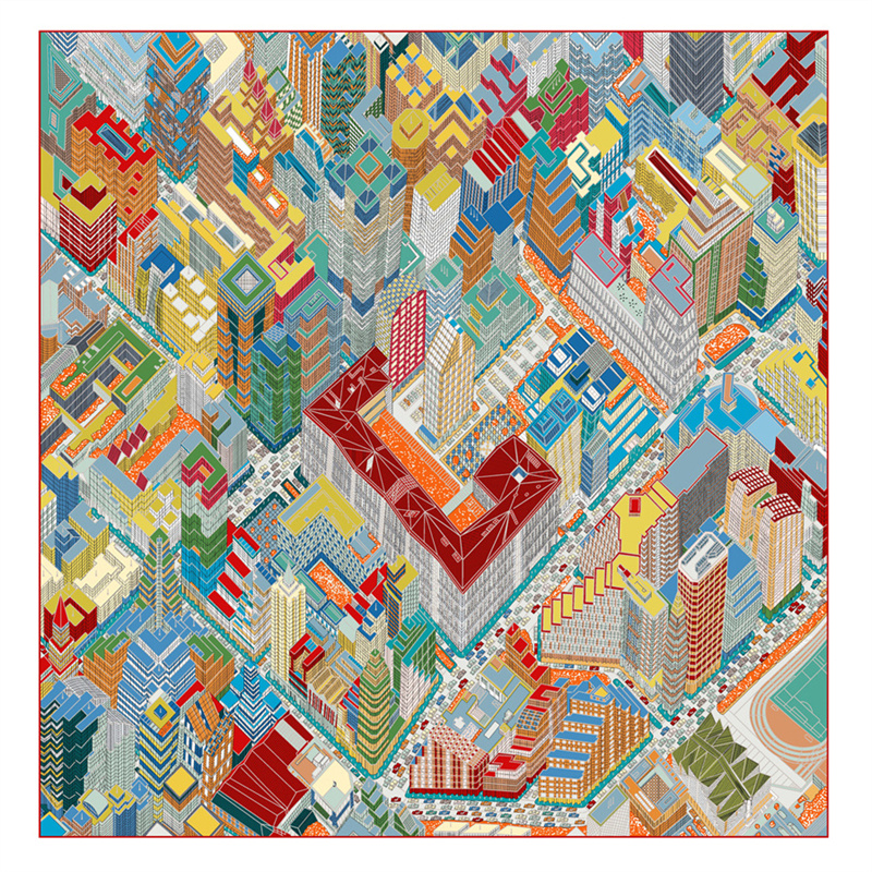 Silk Scarf Women Magic City Pr - Scarf Silk Square review and price