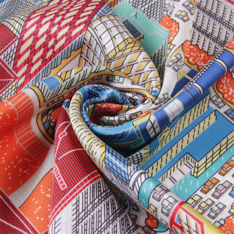 Silk Scarf Women Magic City Pr - Scarf Silk Square review and price