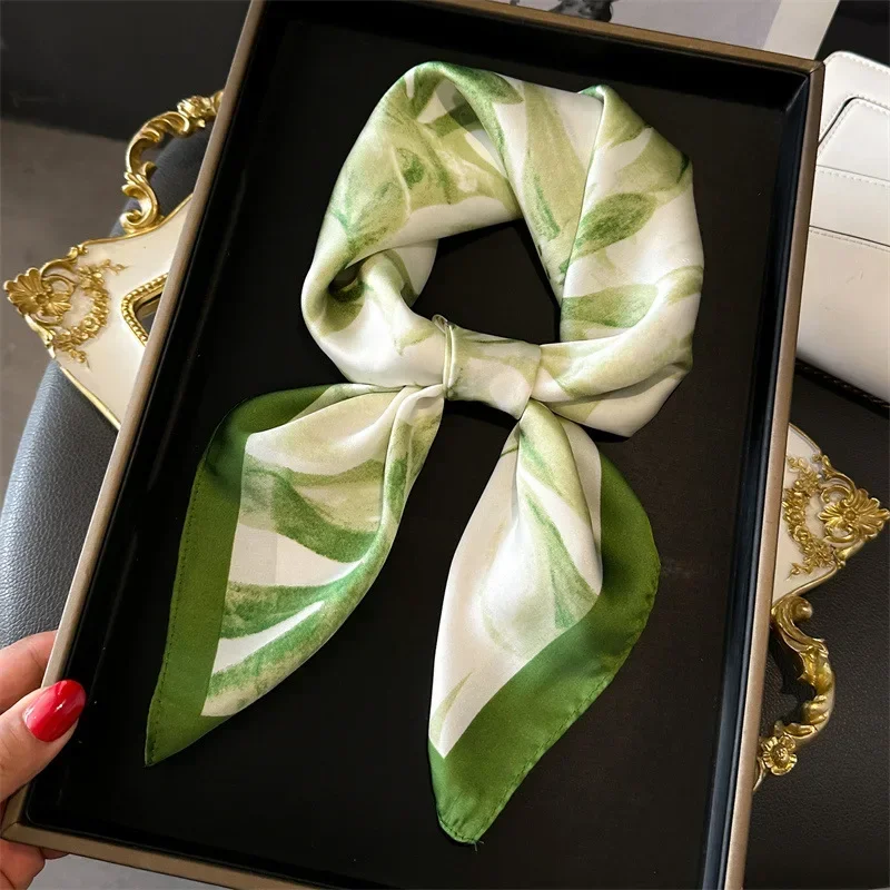 Floral Silk Imitation Scarf fo - Silk Neck Scarf review and price