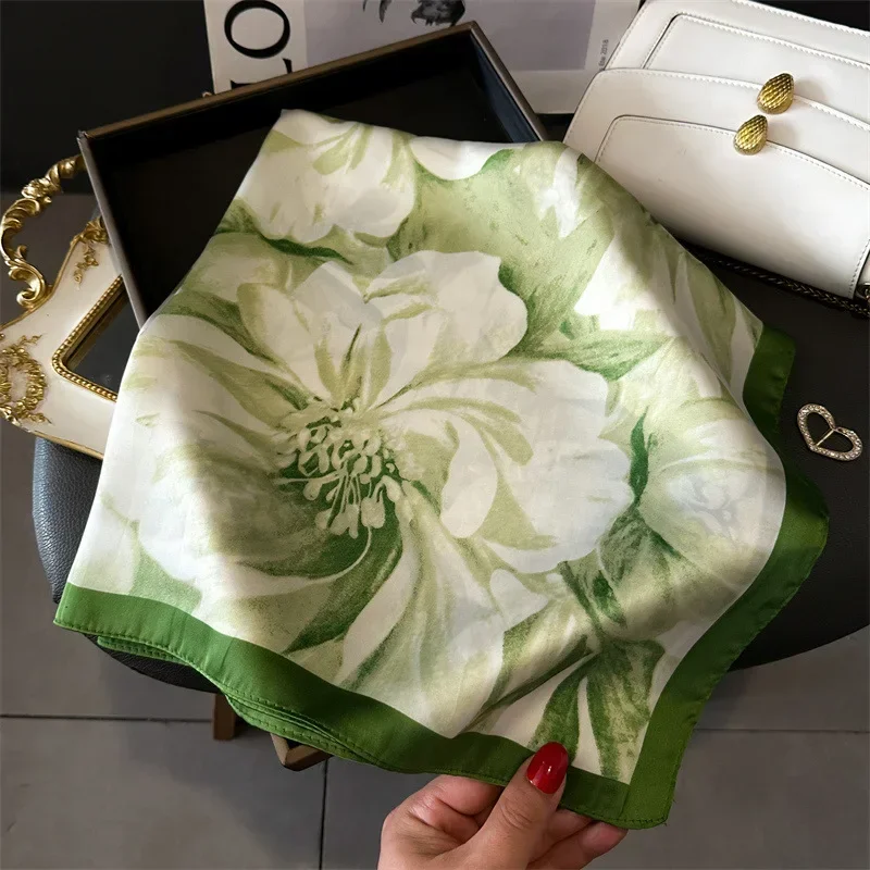 Floral Silk Imitation Scarf fo - Silk Neck Scarf review and price