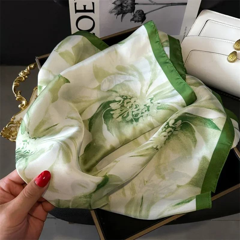Floral Silk Imitation Scarf fo - Silk Neck Scarf review and price