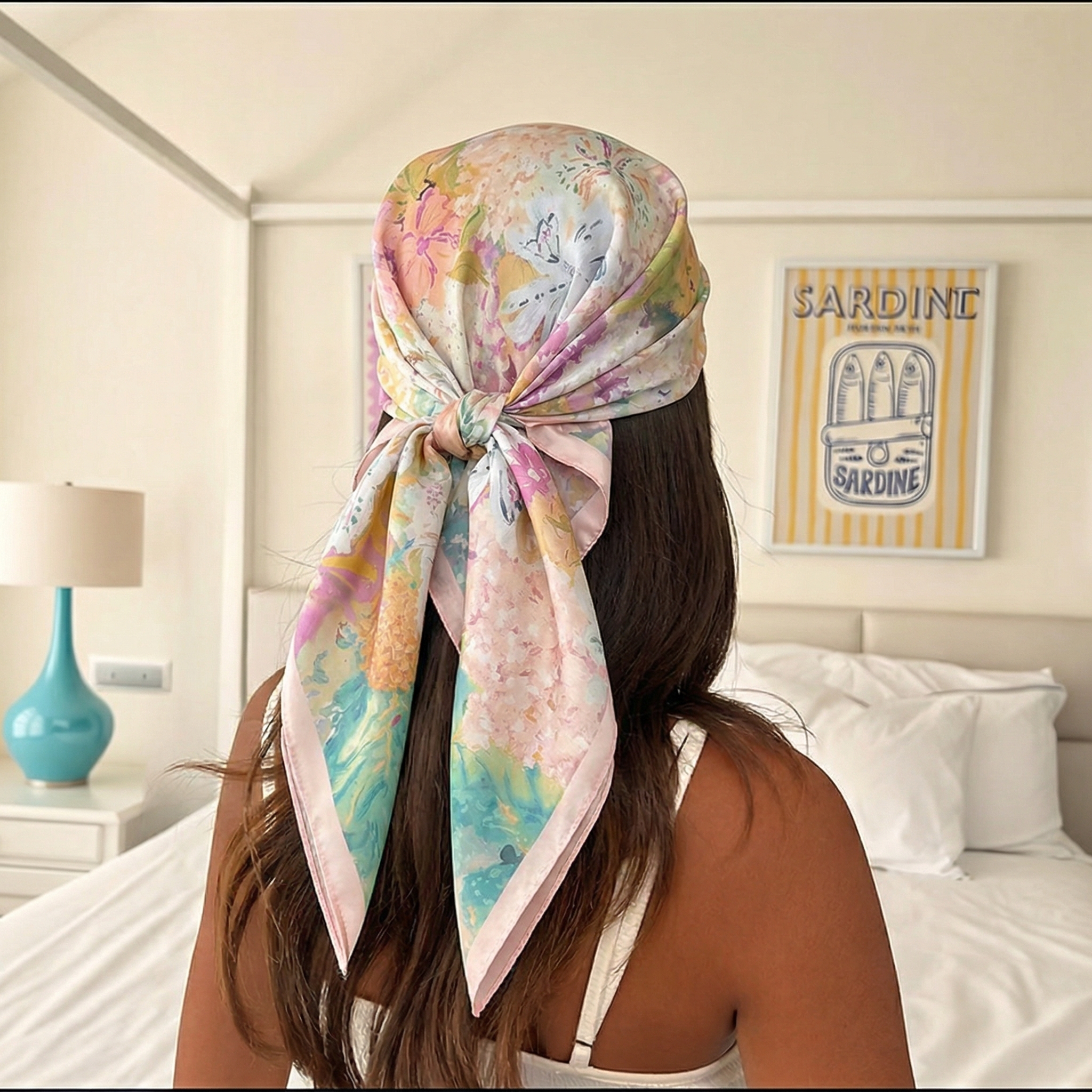 70*70cm Square Silk Scarf for  - Ascot Neck Scarf review and price