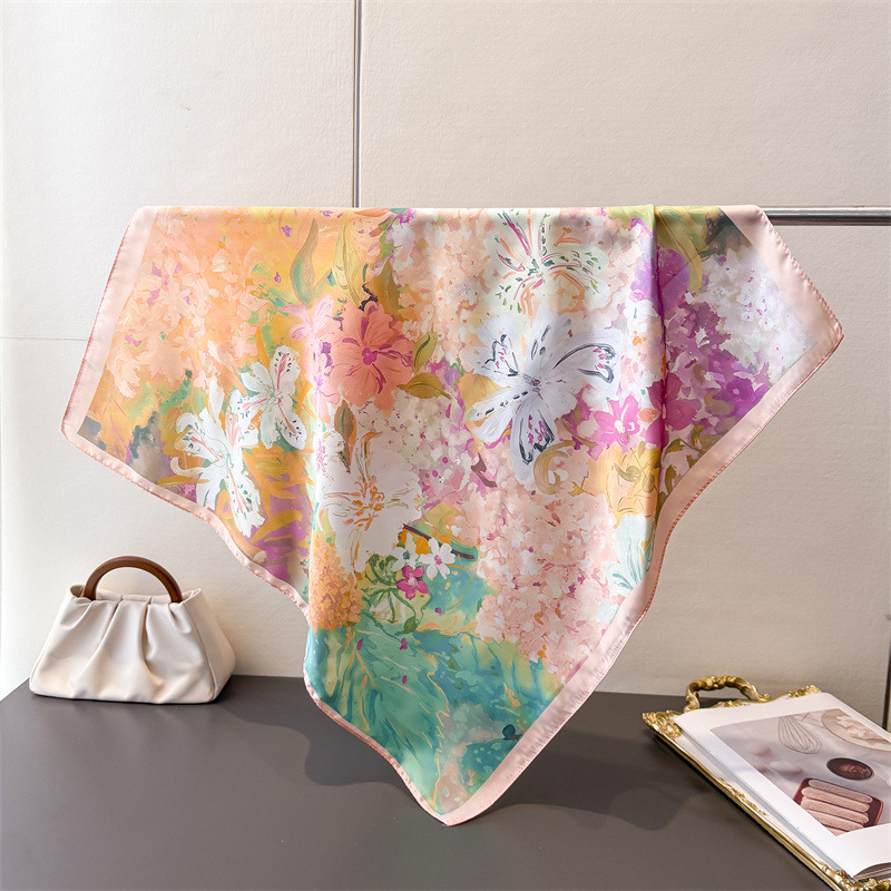 70*70cm Square Silk Scarf for  - Ascot Neck Scarf review and price