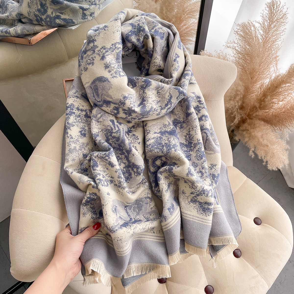 Luxury Winter Cashmere Scarf W - Woven Scarf Blanket review and price
