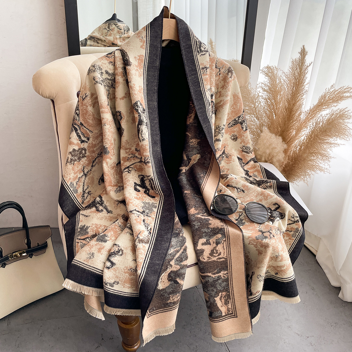 Luxury Winter Cashmere Scarf W - Woven Scarf Blanket review and price