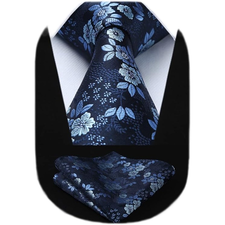 Men Floral Ties Woven Classic  - Pocket Square Set review and price