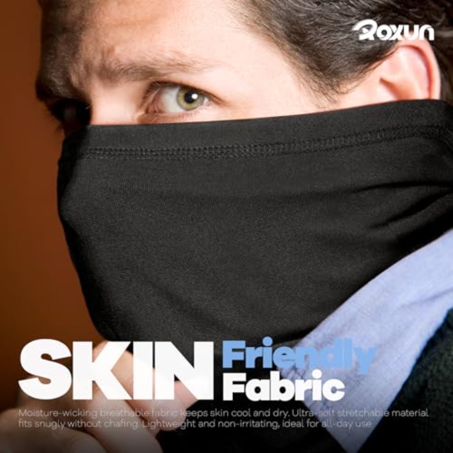 ROXUN 4 Pack Neck Gaiter, Cool - Face Scarf Mask review and price