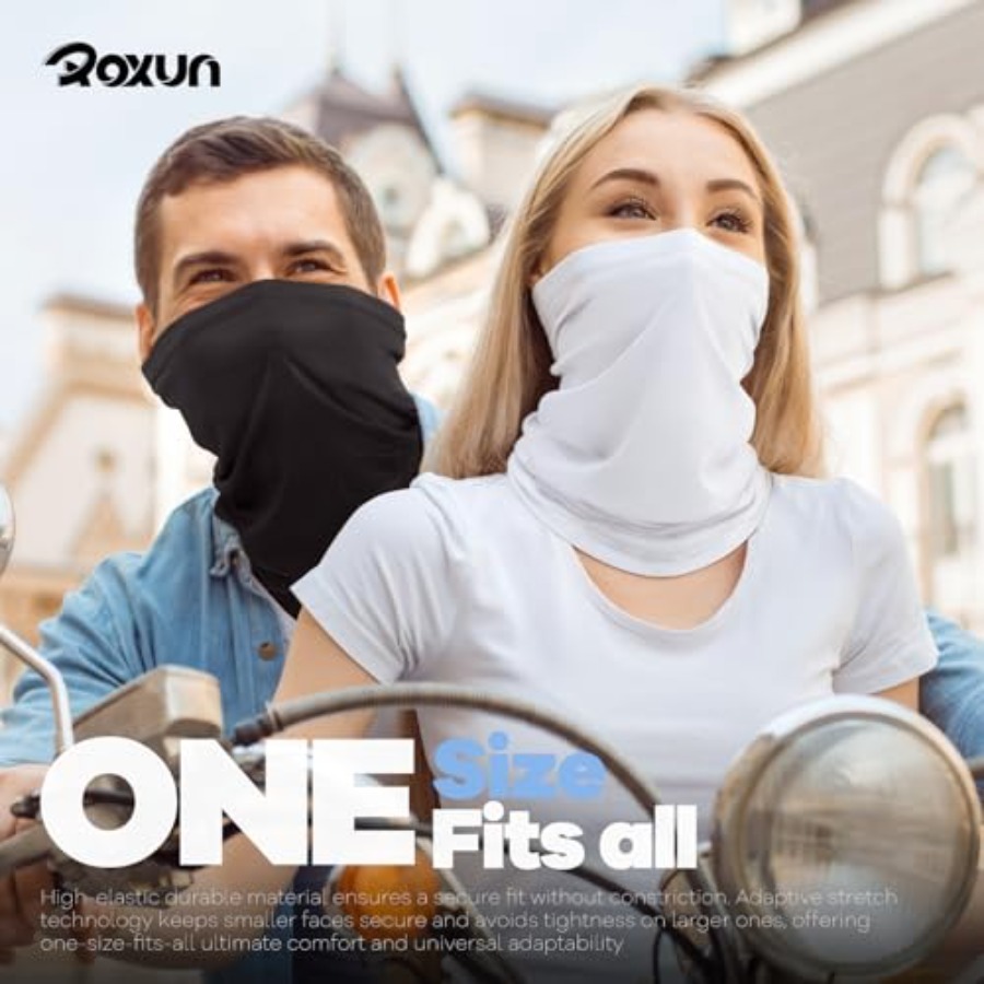 ROXUN 4 Pack Neck Gaiter, Cool - Face Scarf Mask review and price