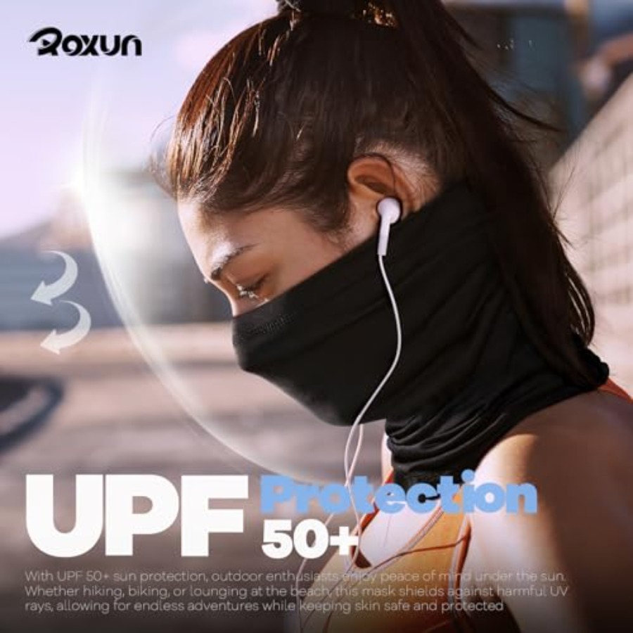 ROXUN 4 Pack Neck Gaiter, Cool - Face Scarf Mask review and price