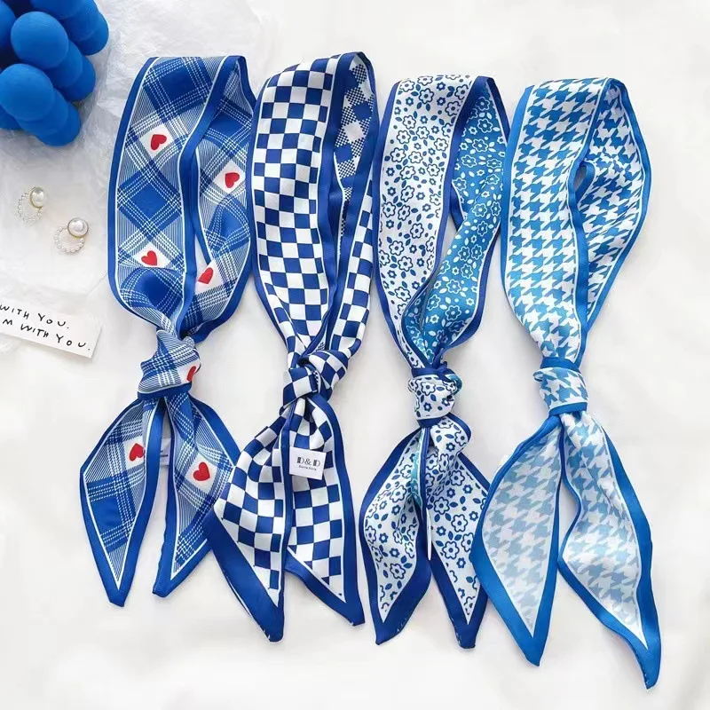Klein blue silk scarf new chec - Silk Tie Striped review and price