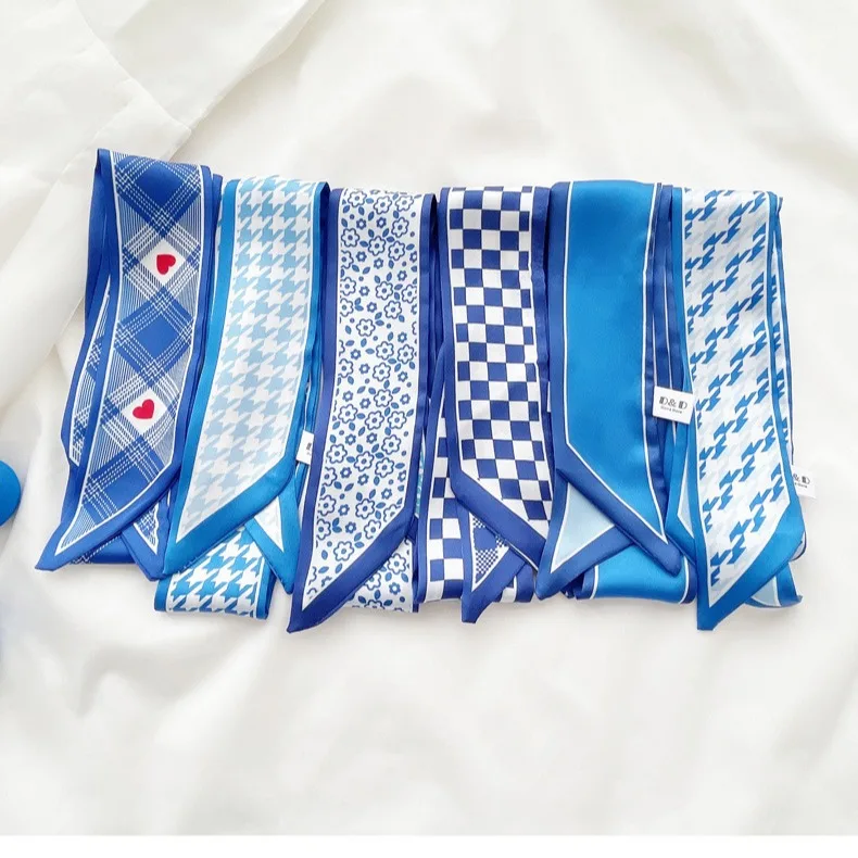 Klein blue silk scarf new chec - Silk Tie Striped review and price