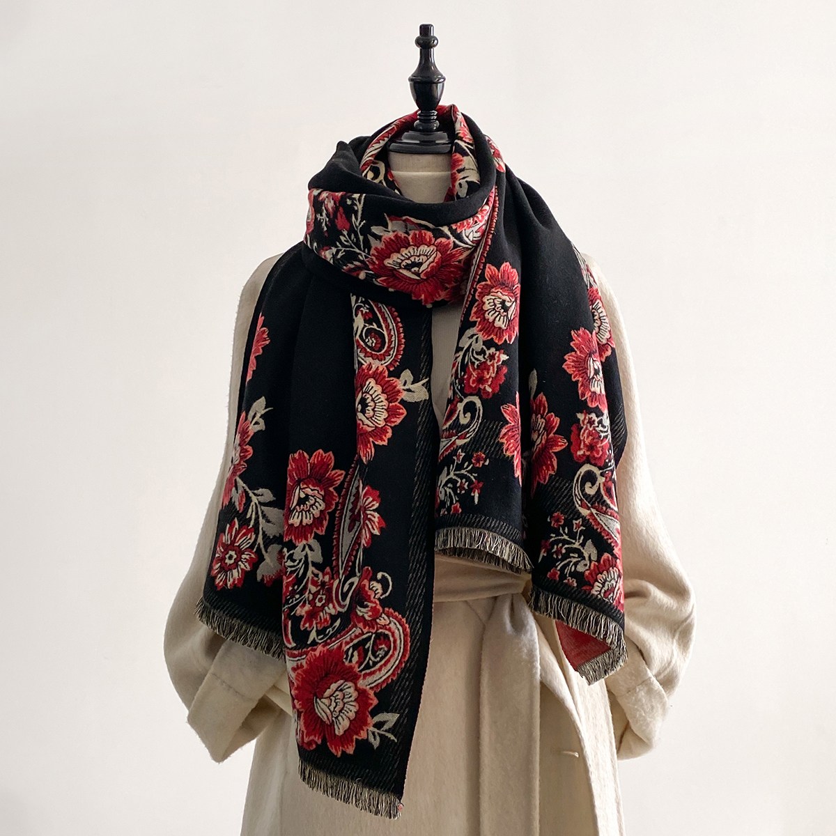 2025 Winter Luxury Imitation C - Woven Scarf Blanket review and price
