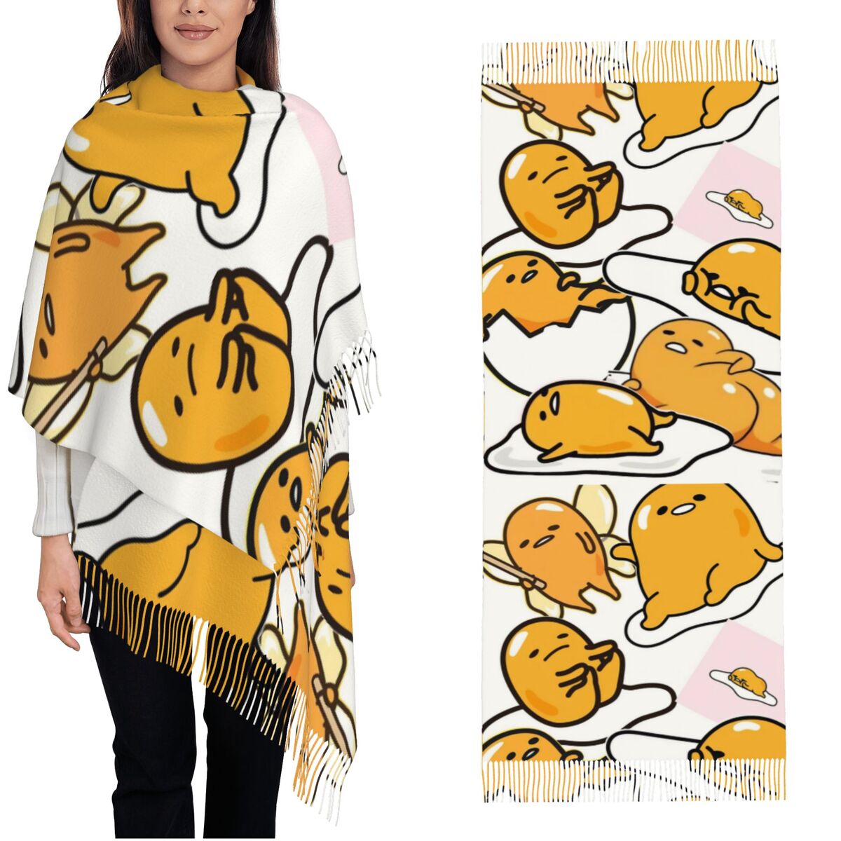 Gudetama Cute Egg Cartoon Scar - Pashmina Wrap Large review and price