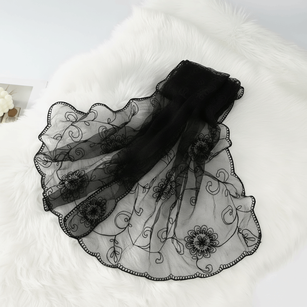Lace Scarf Embroidered Floral  - Stole Wedding Shawl review and price