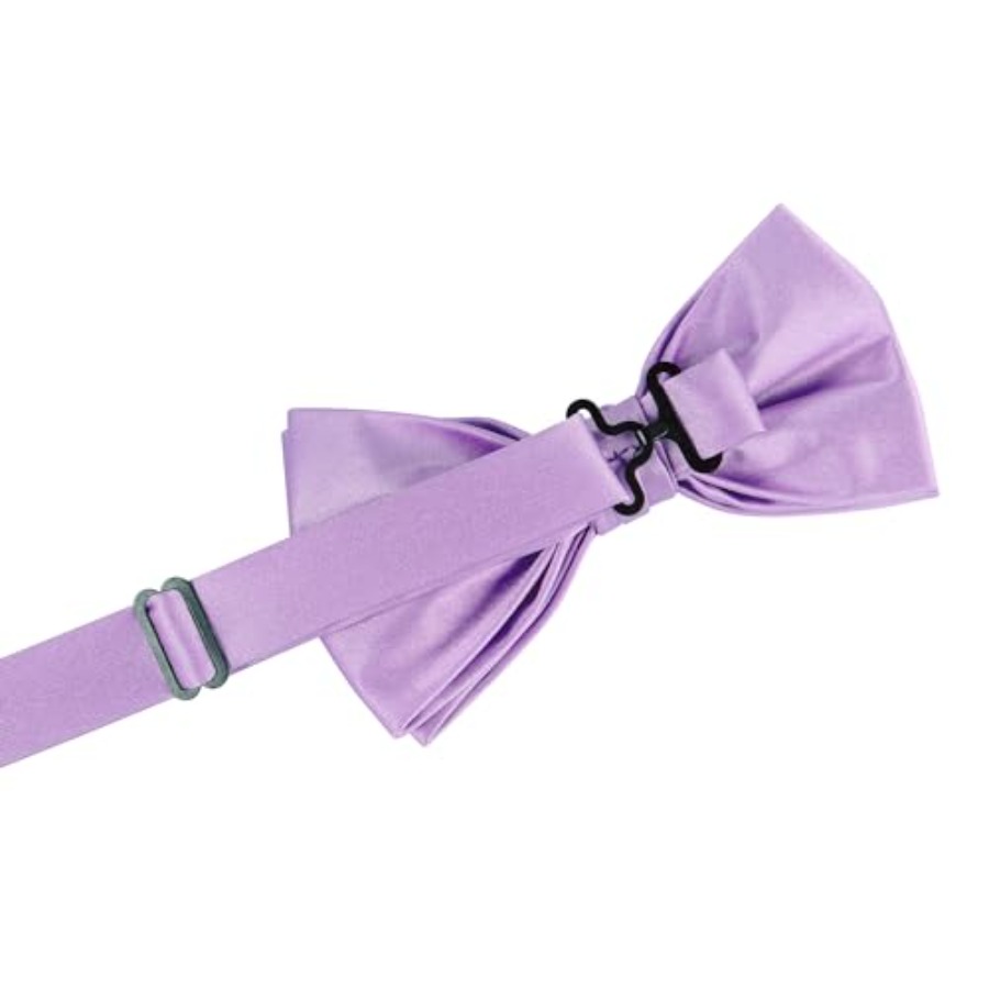 Solid Color Pre-tied Bow Tie a - Pocket Square Set review and price